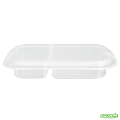 Wholesale Restaurantware Futura 17 oz Clear Plastic 2-Compartment Insert Tray - Fits 46 oz Container, Microwavable- Bulk