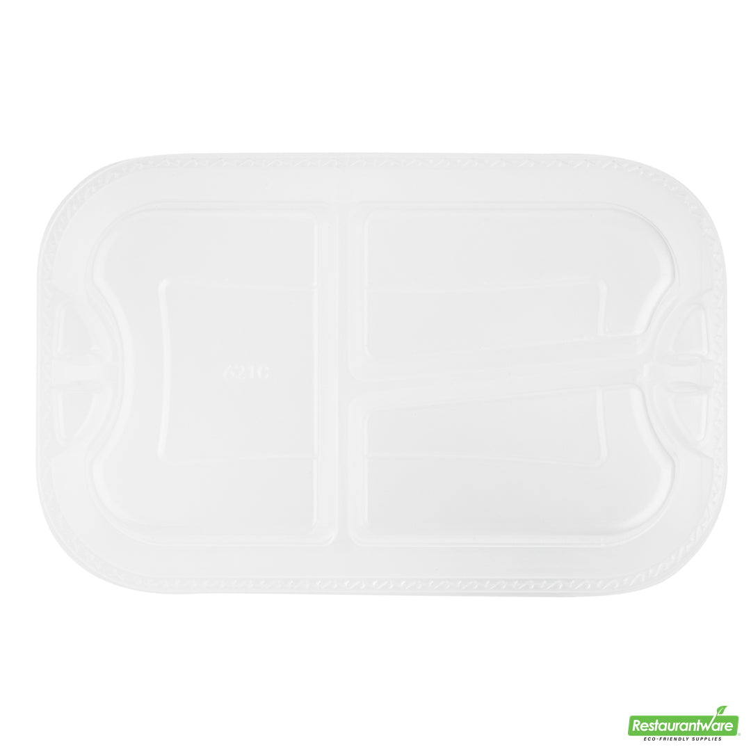 Wholesale Restaurantware Futura 17 oz Clear Plastic 3-Compartment Insert Tray - Fits 46 oz Container, Microwavable- Bulk
