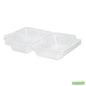 Wholesale Restaurantware Futura 14 oz Clear Plastic 3-Compartment Insert Tray - Fits 34 oz Box, Microwavable- Bulk
