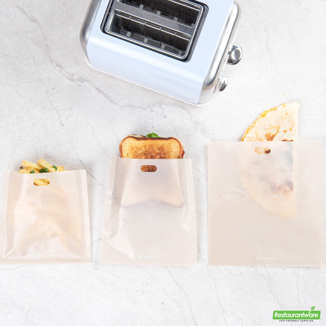 Wholesale Restaurantware Bag Tek Kraft Plastic Toaster Bag Set - Non-Stick, Heat-Resistant, Semi-Disposable- Bulk