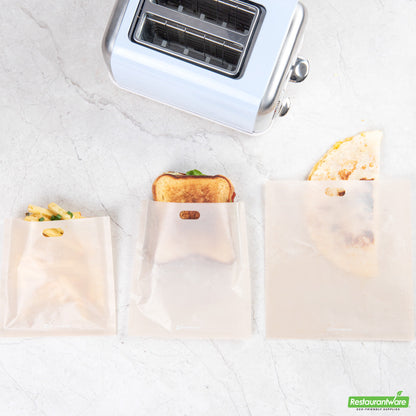 Wholesale Restaurantware Bag Tek Kraft Plastic Toaster Bag Set - Non-Stick, Heat-Resistant, Semi-Disposable- Bulk