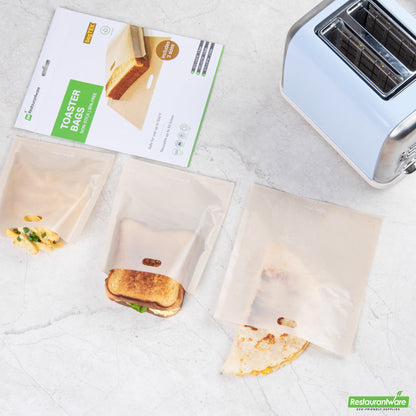 Wholesale Restaurantware Bag Tek Kraft Plastic Toaster Bag Set - Non-Stick, Heat-Resistant, Semi-Disposable- Bulk