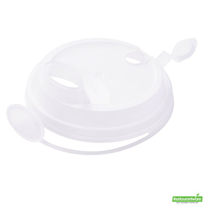 Wholesale Restaurantware Bev Tek Clear Plastic 2-in-1 Straw or Sippy Cup Lid - with Two Plugs, Fits 12, 16 and 24 Oz- Bulk