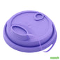 Wholesale Restaurantware Bev Tek Purple Plastic 2-in-1 Straw or Sippy Cup Lid - with Two Plugs, Fits 12, 16 and 24 Oz- Bulk