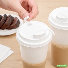 Wholesale Restaurantware Bev Tek White Plastic 2-in-1 Straw or Sippy Cup Lid - with Two Plugs, Fits 12, 16 and 24 Oz- Bulk
