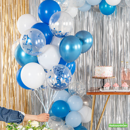 Wholesale Restaurantware Balloonify Blue Confetti Balloon Set - 20 Pieces- Bulk