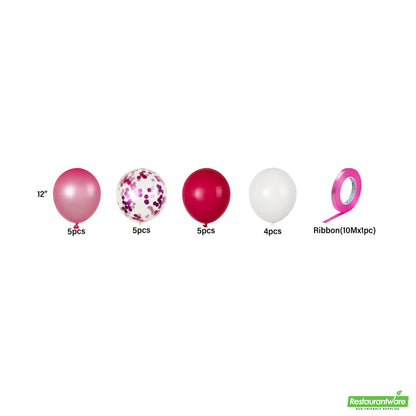 Wholesale Restaurantware Balloonify Pink Confetti Balloon Set - 20 Pieces- Bulk