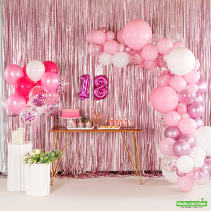 Wholesale Restaurantware Balloonify Pink Confetti Balloon Set - 20 Pieces- Bulk