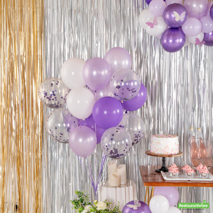 Wholesale Restaurantware Balloonify Purple Confetti Balloon Set - 20 Pieces- Bulk