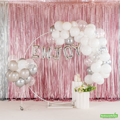 Wholesale Restaurantware Balloonify Silver Confetti Balloon Set - 20 Pieces- Bulk