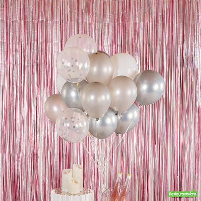 Wholesale Restaurantware Balloonify Silver Confetti Balloon Set - 20 Pieces- Bulk