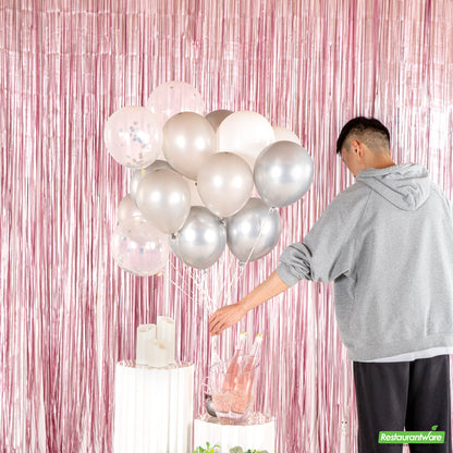 Wholesale Restaurantware Balloonify Silver Confetti Balloon Set - 20 Pieces- Bulk