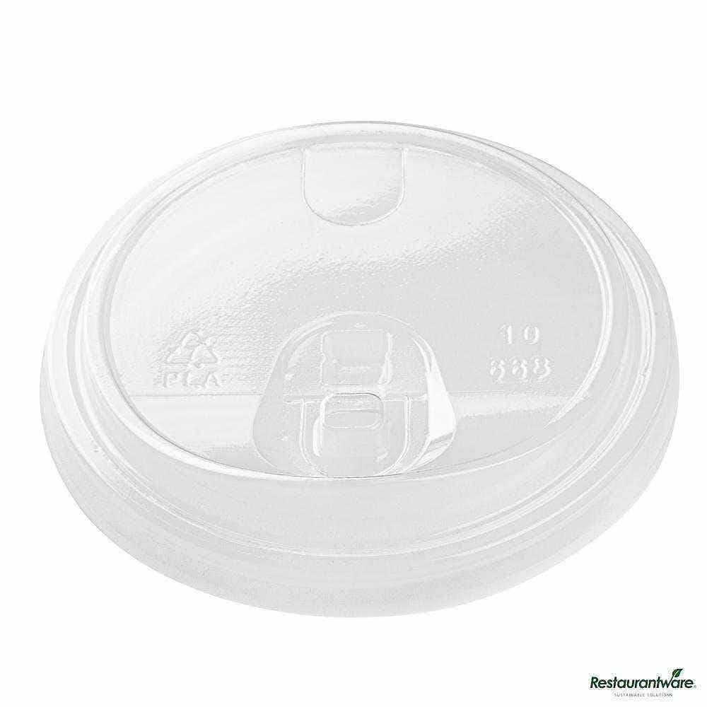 Wholesale Restaurantware Sustain Clear PLA Plastic Straw Or Sip Cold Cup Lid 50 ct- Bulk