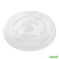 Wholesale Restaurantware Sustain Clear Pla Plastic Cold Cup Flat Lid - Fits 9, 12, 16, 20 and 22 Oz, Compostable- Bulk