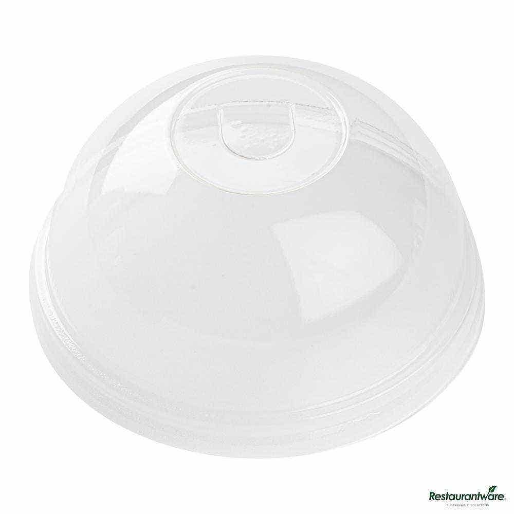 Wholesale Restaurantware Sustain Clear PLA Plastic Cold Cup Dome Lid 50 ct- Bulk