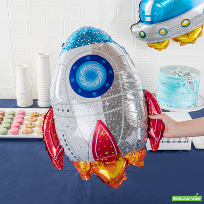 Wholesale Restaurantware Mylar 3-Piece Space Balloon Set - 33.1" X 23.6" X 0.1"- Bulk