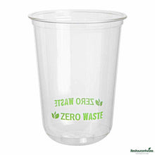 Wholesale Restaurantware Sustain 16 Oz U-Shape Clear PLA Plastic Drinking Cup 100 ct- Bulk