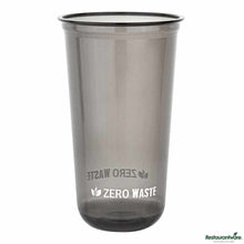 Wholesale Restaurantware Sustain 24 Oz U-Shape Black PLA Plastic Drinking Cup 100 ct- Bulk