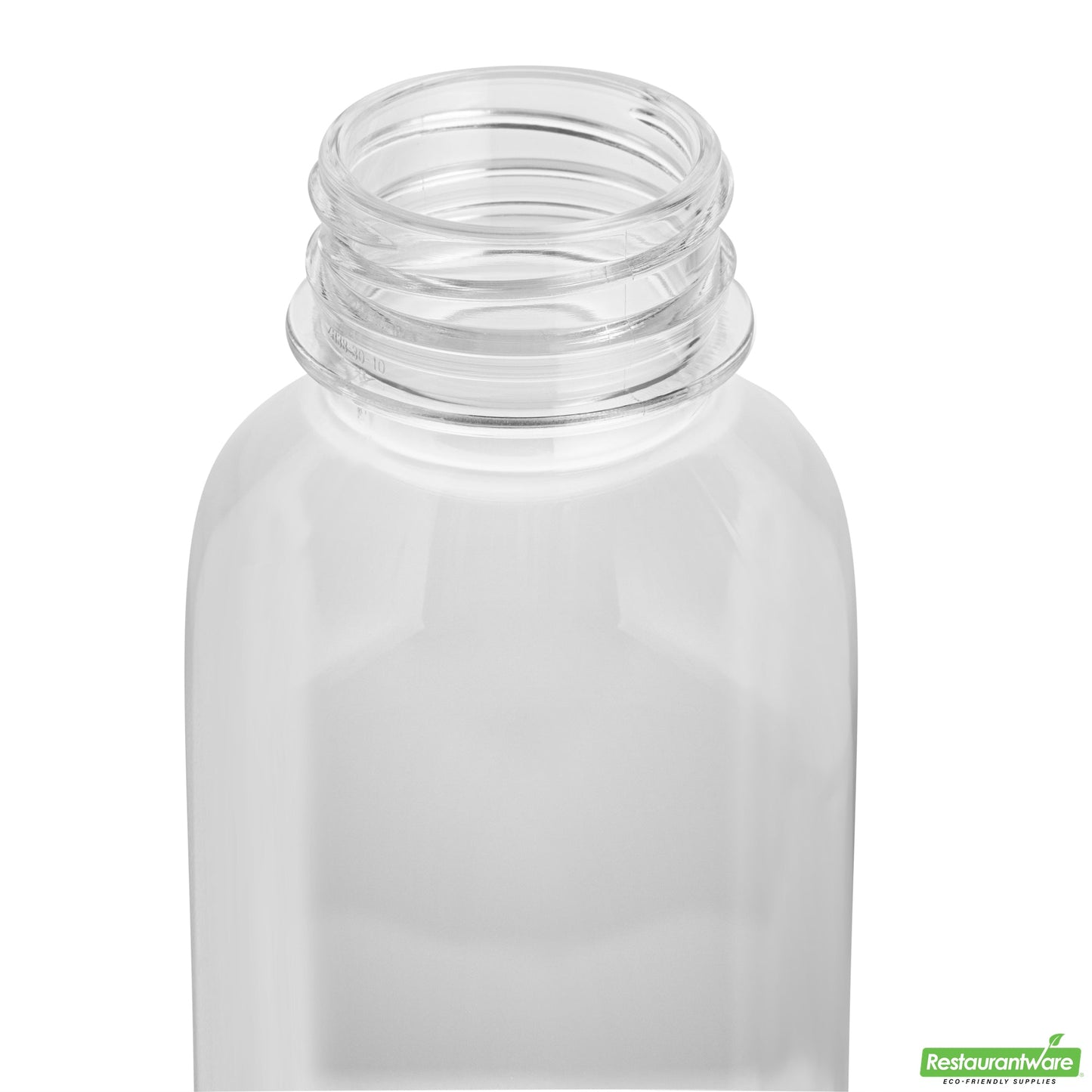 Wholesale Restaurantware Bottle Tek 100 Square Clear 12 Oz Plastic Juice Bottles with Safety Caps- Bulk
