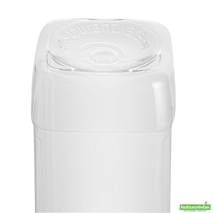 Wholesale Restaurantware Bottle Tek 100 Square Clear 12 Oz Plastic Juice Bottles with Safety Caps- Bulk