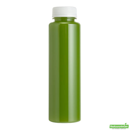 Wholesale Restaurantware Bottle Tek 10 Round Clear 12 oz Plastic Juice Bottles with Safety Caps- Bulk