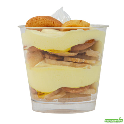 Wholesale Restaurantware Mini Serve 6 Oz Round Clear Plastic Dessert Cup - 3'' X 3'' X 2 3/4'' - 100 Count Box- Bulk