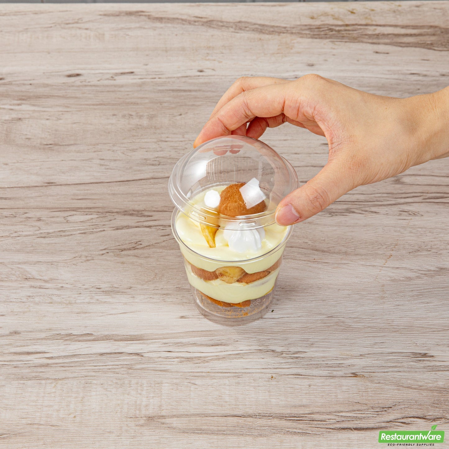 Wholesale Restaurantware Mini Serve Round Clear Plastic Dome Lid - Fits 6 Oz Dessert Cup - 100 Count Box- Bulk