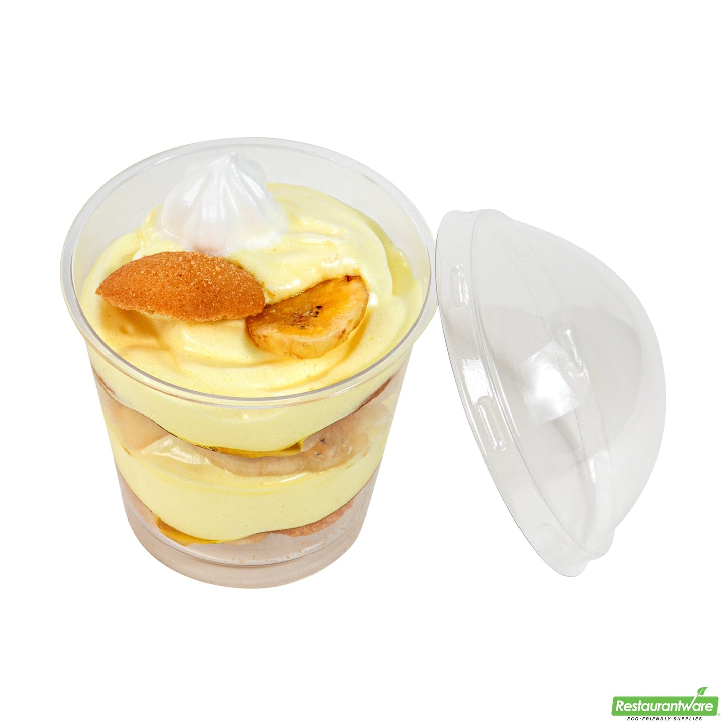 Wholesale Restaurantware Mini Serve Round Clear Plastic Dome Lid - Fits 6 Oz Dessert Cup - 100 Count Box- Bulk