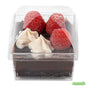 Wholesale Restaurantware Mini Serve Square Clear Plastic Dome Lid - Fits 5 Oz Dessert Cup - 100 Count Box- Bulk