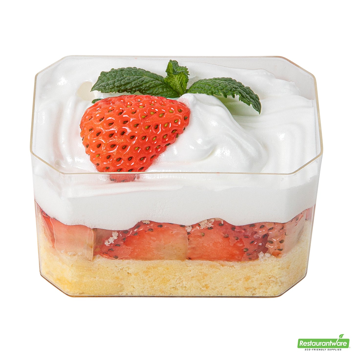 Wholesale Restaurantware Mini Serve 3 Oz Rectangle Clear Plastic Dessert Cup - 3 1/4" X 2" X 2" - 100 Count Box- Bulk