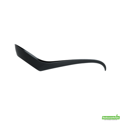 Wholesale Restaurantware Black Plastic Asian Soup Spoon - 6 1/2" X 1 3/4" X 3 1/4" - 1000 Count Box- Bulk