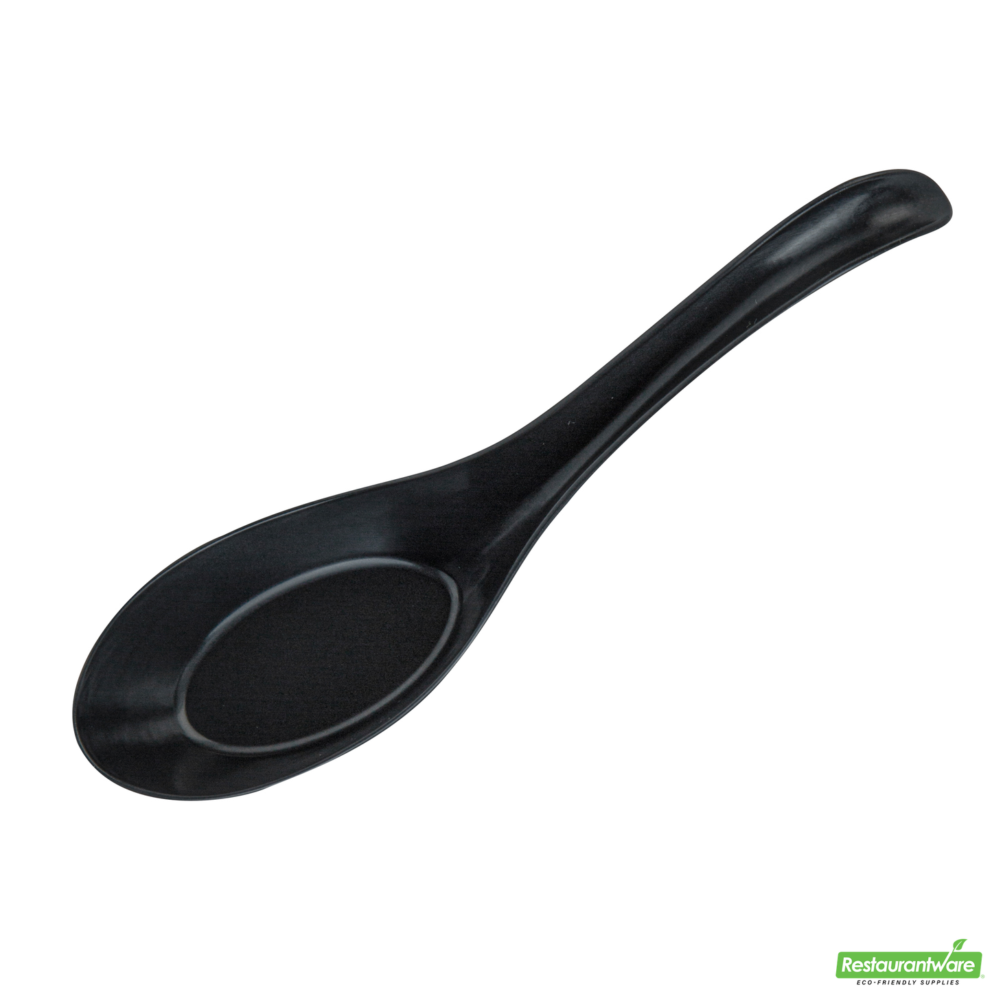 Wholesale Restaurantware Black Plastic Asian Soup Spoon - 6 1/2" X 1 3/4" X 3 1/4" - 1000 Count Box- Bulk