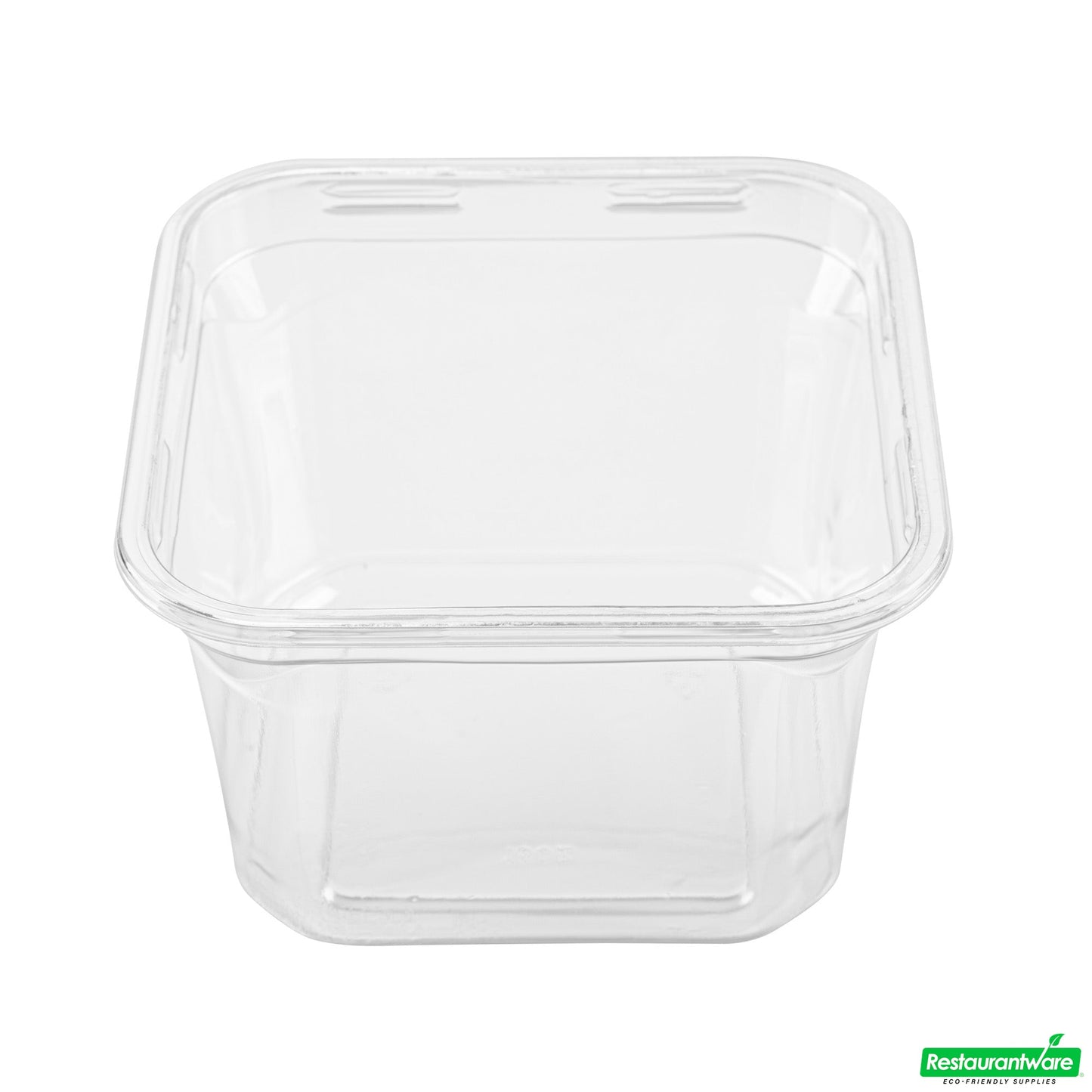 Wholesale Restaurantware Thermo Tek 16 Oz Square Clear Plastic Deli / Snack Container - 4 1/2" X 4 1/2" X 3" - 100 Count Box- Bulk