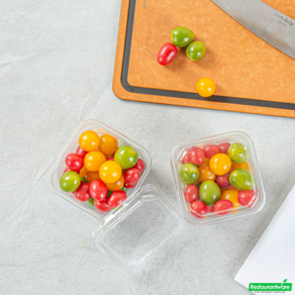 Wholesale Restaurantware Thermo Tek Square Clear Plastic Lid - Fits 8 - 32 Oz Deli / Snack Container - 50 Count Box- Bulk