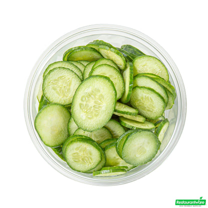 Wholesale Restaurantware Thermo Tek 12 Oz Round Clear Plastic to Go Deli Container - 4 1/2" X 4 1/2" X 2 1/4" - 25 Count Box- Bulk