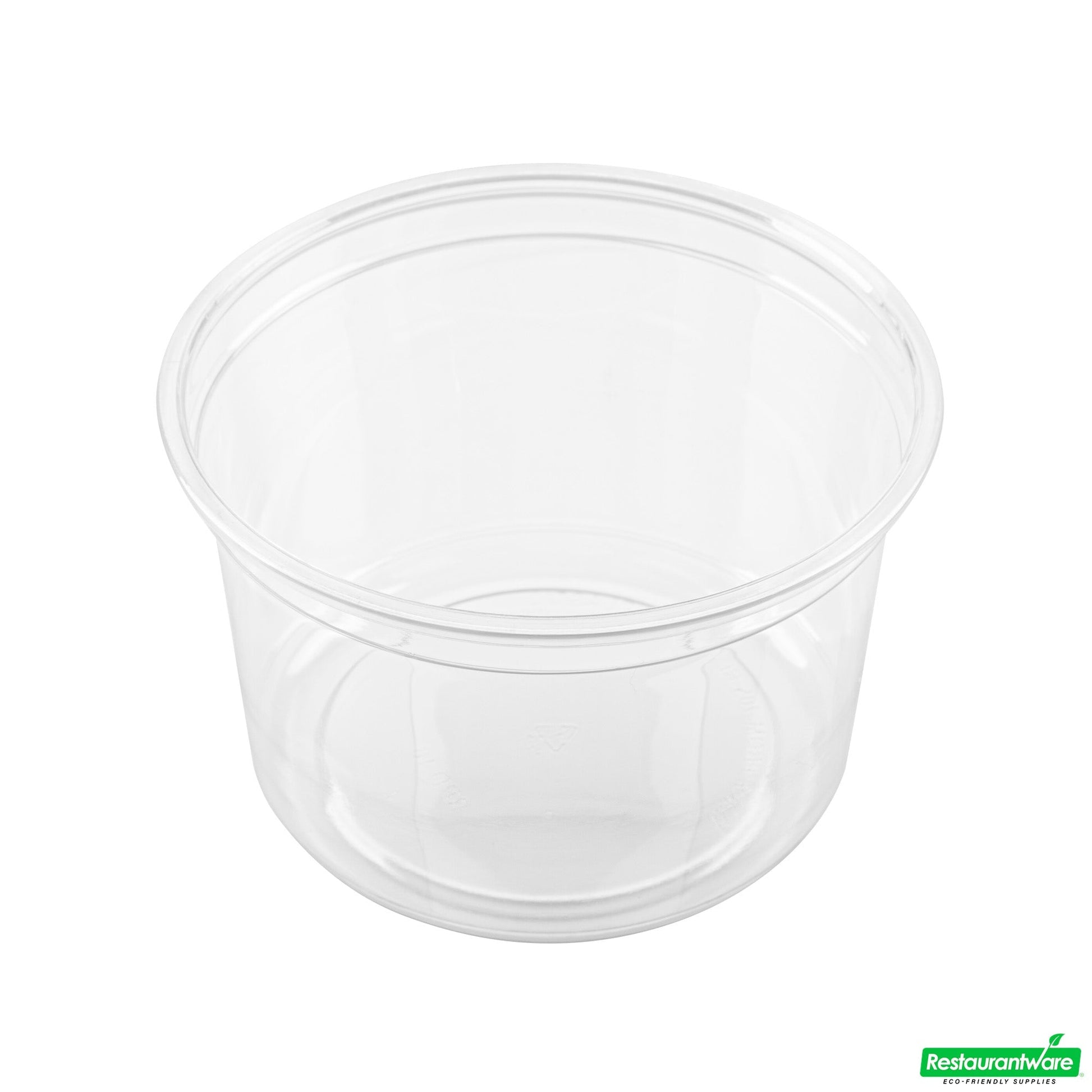 Wholesale Restaurantware Thermo Tek 16 Oz Round Clear Plastic to Go Deli Container - 4 1/2" X 4 1/2" X 3" - 100 Count Box- Bulk