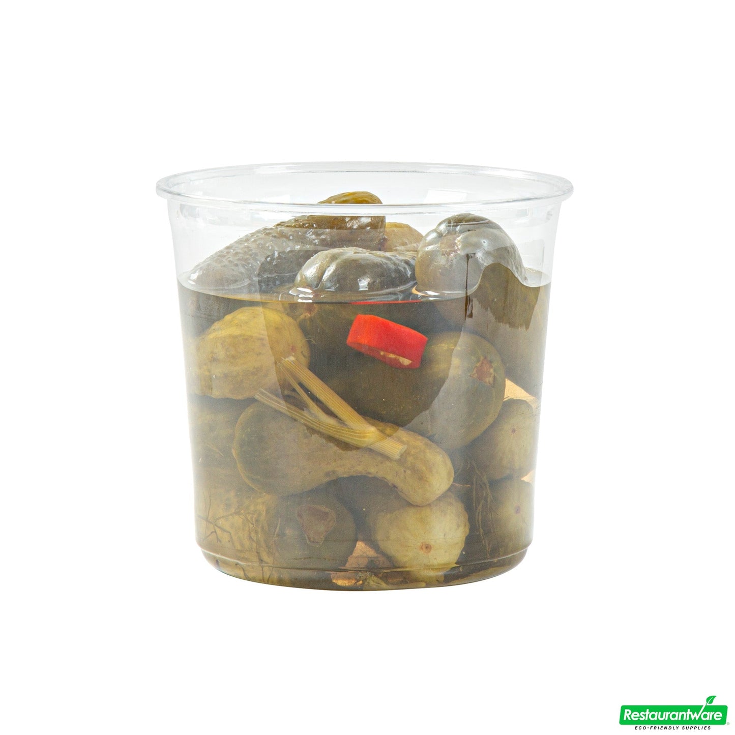 Wholesale Restaurantware Thermo Tek 24 Oz Round Clear Plastic to Go Deli Container - 4 1/2" X 4 1/2" X 4 1/4" - 100 Count Box- Bulk