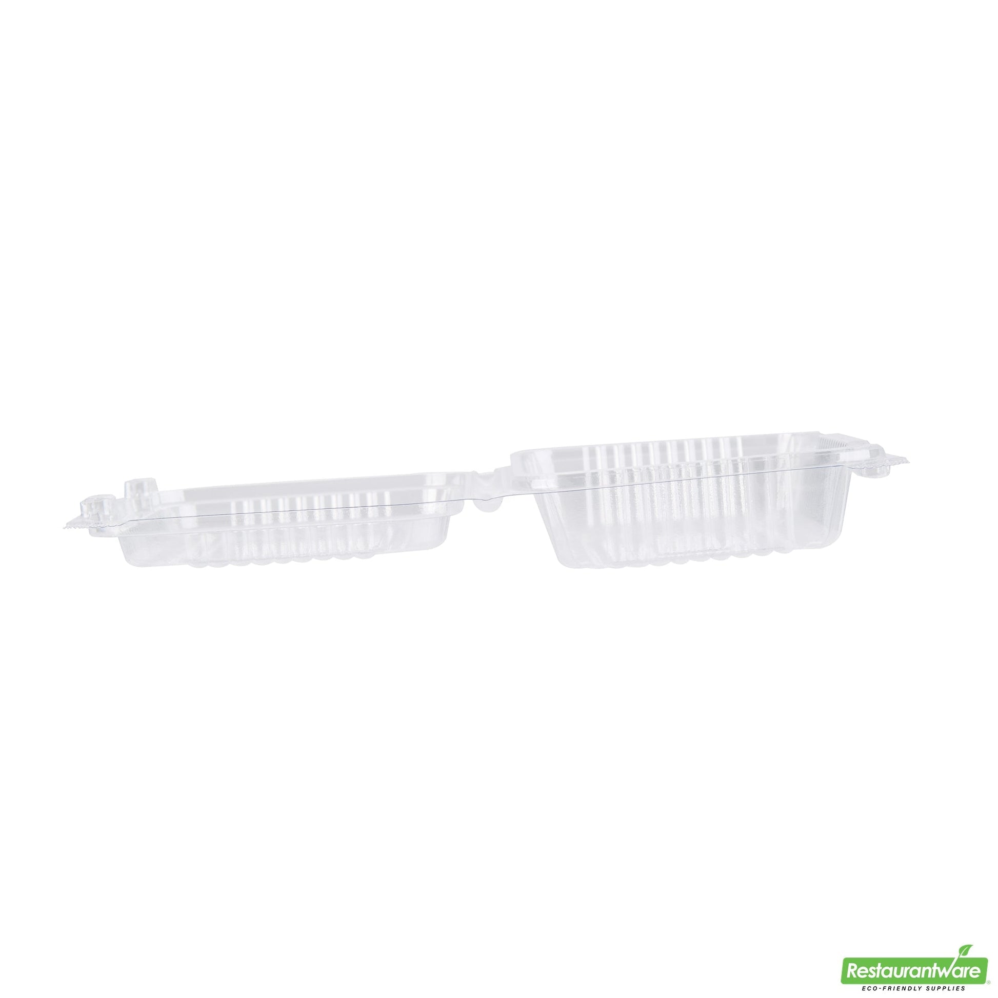 Wholesale Restaurantware Thermo Tek Rectangle Clear Plastic Clamshell Container - 6" X 4" X 1 1/2" - 100 Count Box- Bulk