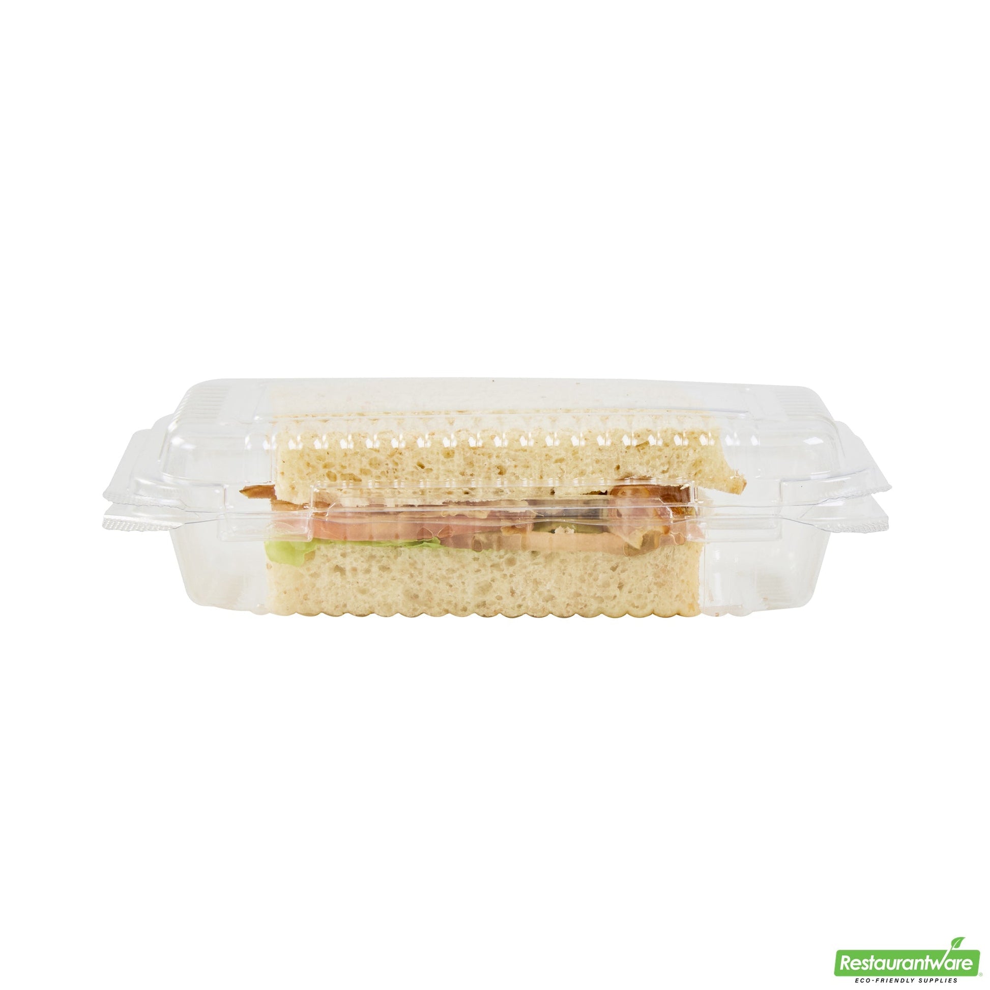 Wholesale Restaurantware Thermo Tek Rectangle Clear Plastic Clamshell Container - 6" X 4" X 1 1/2" - 100 Count Box- Bulk
