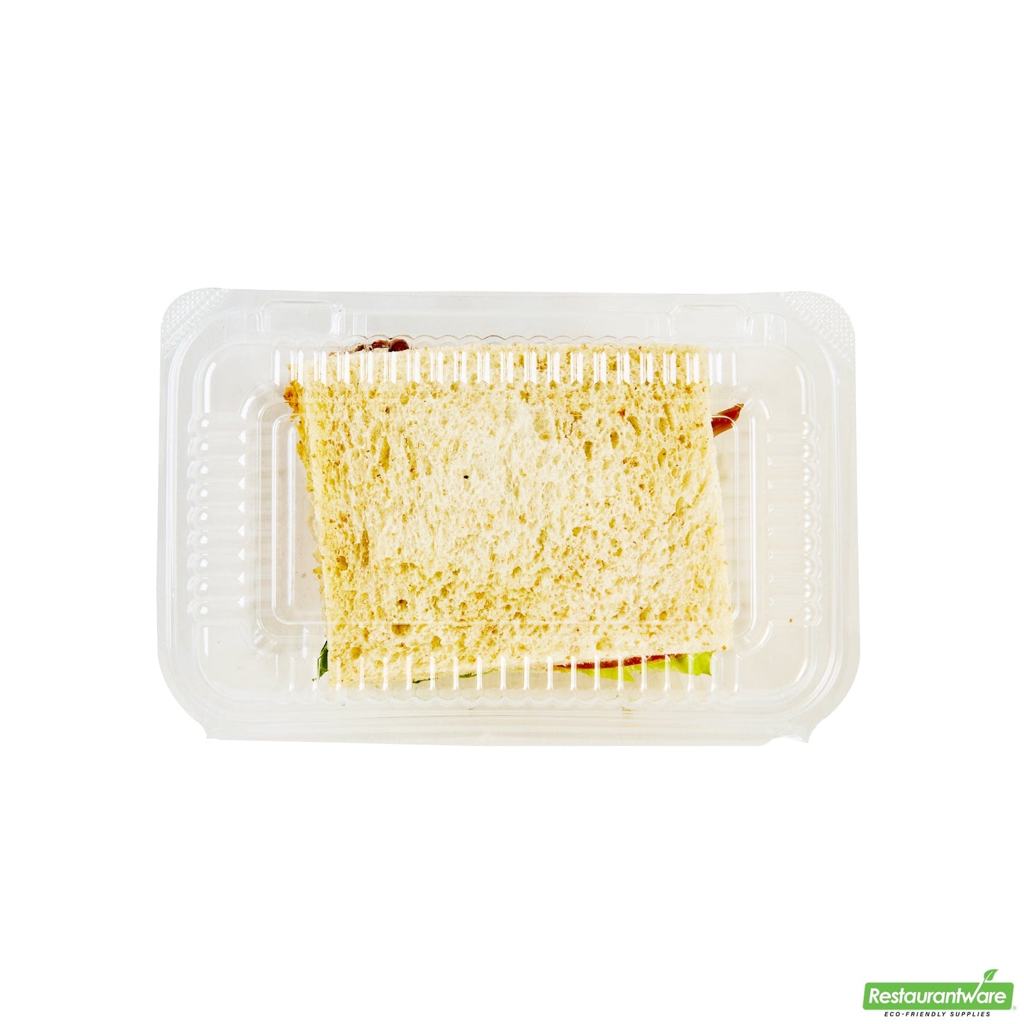 Wholesale Restaurantware Thermo Tek Rectangle Clear Plastic Clamshell Container - 6" X 4" X 1 1/2" - 100 Count Box- Bulk