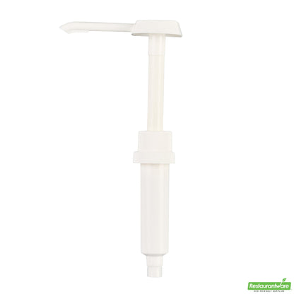 Wholesale Restaurantware Met Lux 1 Oz White Plastic Condiment Pump - with 11" Trimmable Dip Tube - 1 Count Box- Bulk