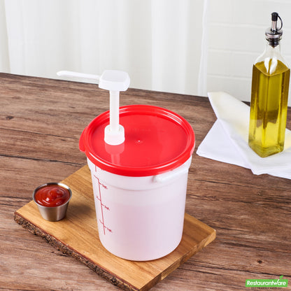 Wholesale Restaurantware Met Lux Round Red Plastic Lid - Fits 4 Qt Food Storage Container - 1 Count Box- Bulk