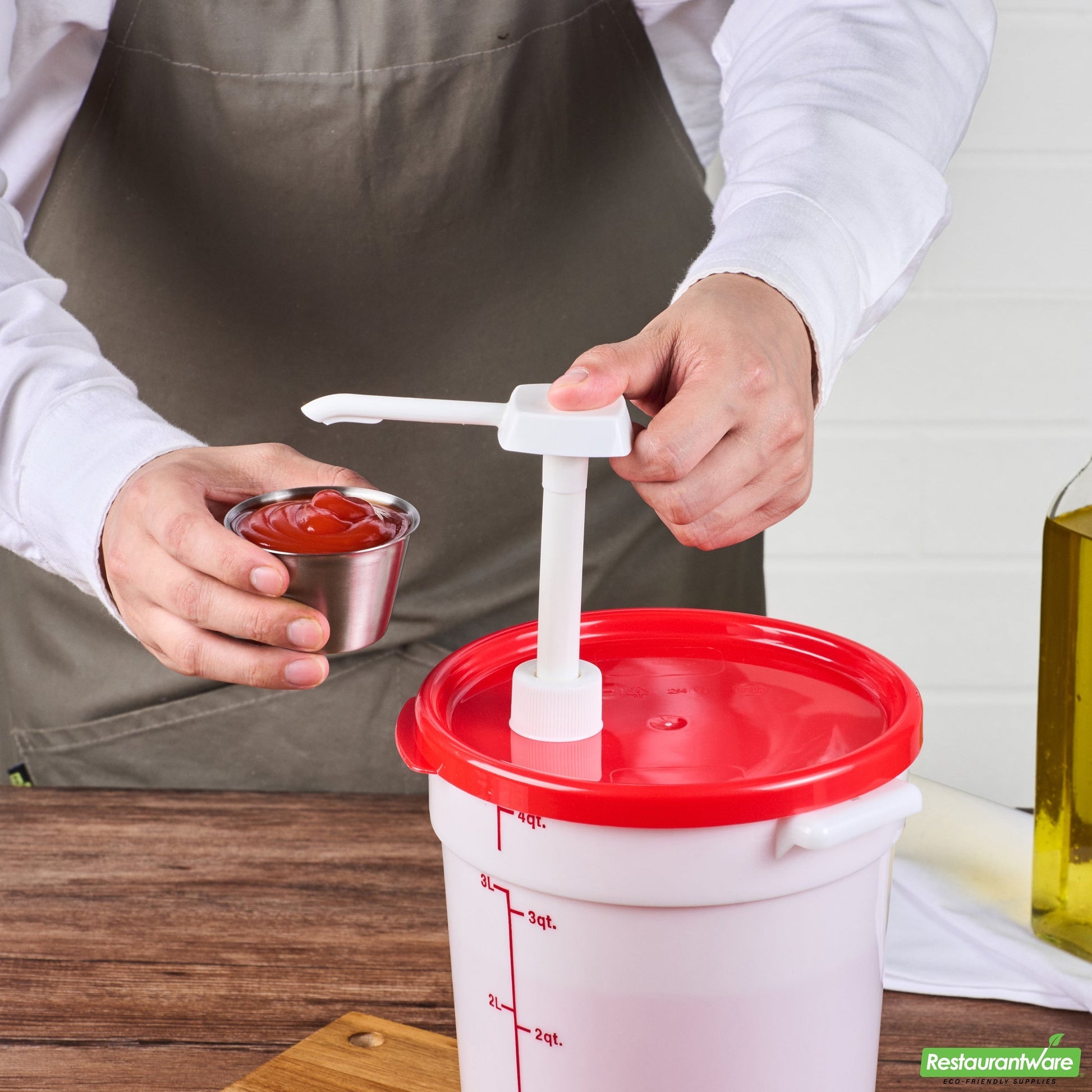 Wholesale Restaurantware Met Lux Round Red Plastic Lid - Fits 4 Qt Food Storage Container - 1 Count Box- Bulk