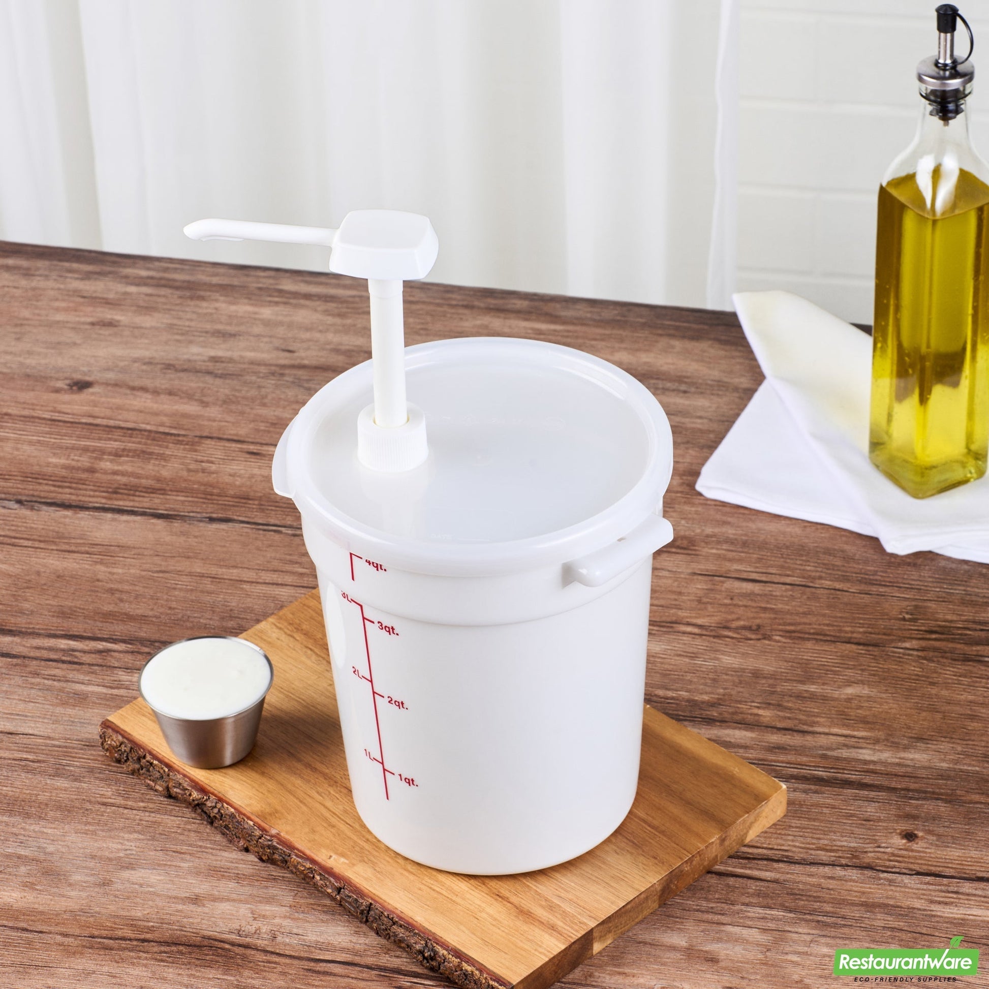 Wholesale Restaurantware Met Lux Round White Plastic Lid - Fits 4 Qt Food Storage Container - 1 Count Box- Bulk
