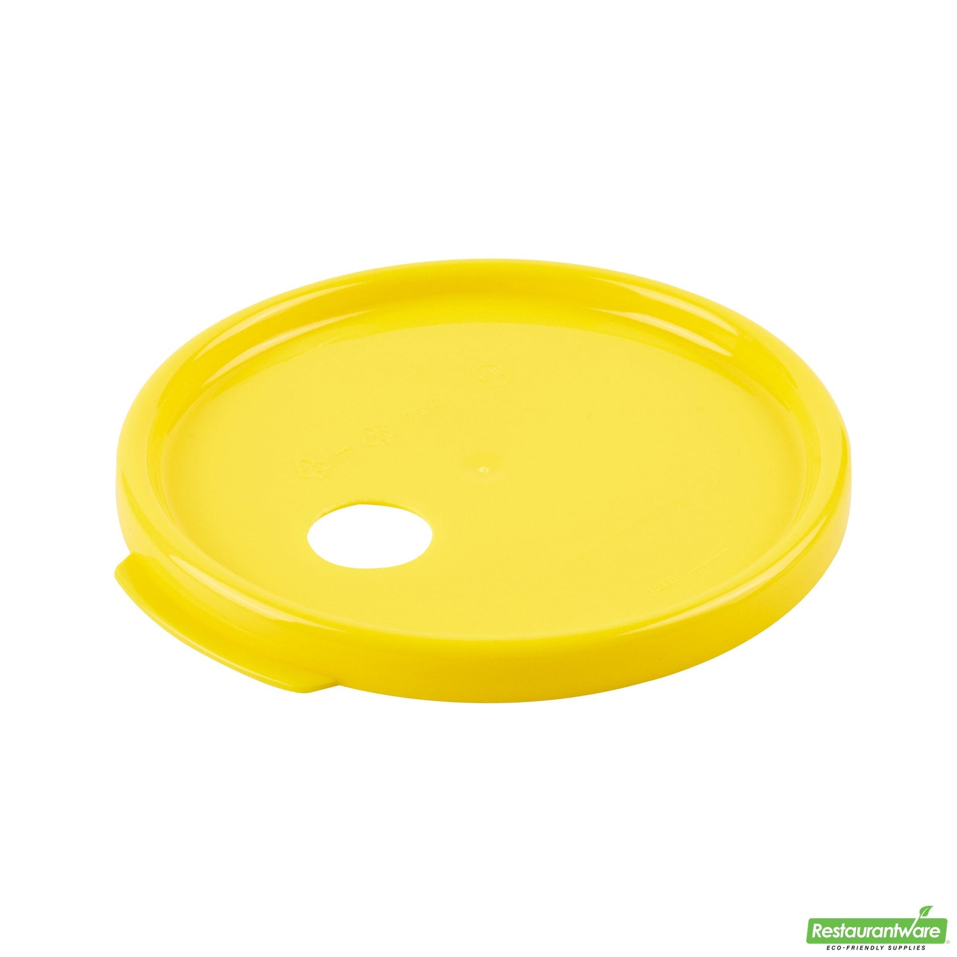 Wholesale Restaurantware Met Lux Round Yellow Plastic Lid - Fits 4 Qt Food Storage Container - 1 Count Box- Bulk