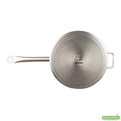 Wholesale Restaurantware Met Lux 7.5 Qt Stainless Steel Sauce Pan - Induction Ready, Dual Handle- Bulk