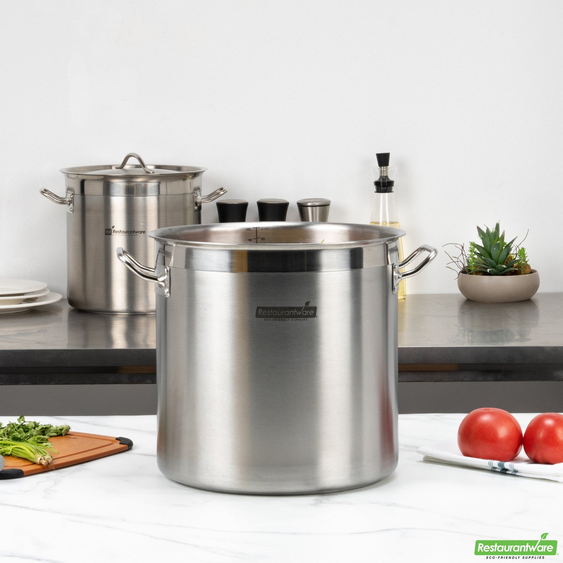 Wholesale Restaurantware Met Lux 21 Qt Stainless Steel Stock Pot - Induction Ready- Bulk