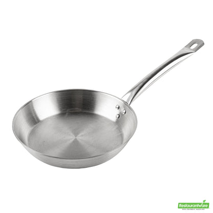 Wholesale Restaurantware Met Lux Round Stainless Steel 10 Fry Pan - Induction Ready- Bulk