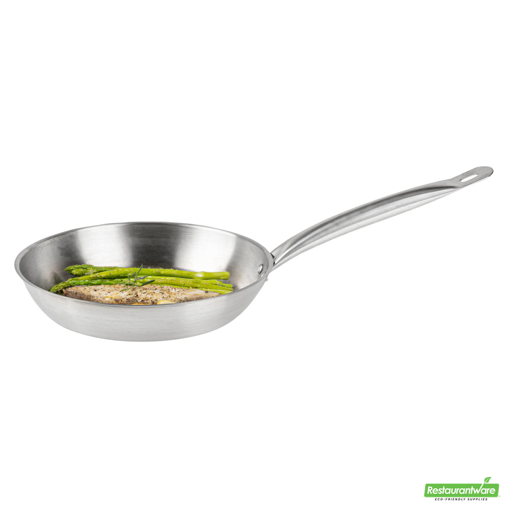 Wholesale Restaurantware Met Lux Round Stainless Steel 10 Fry Pan - Induction Ready- Bulk