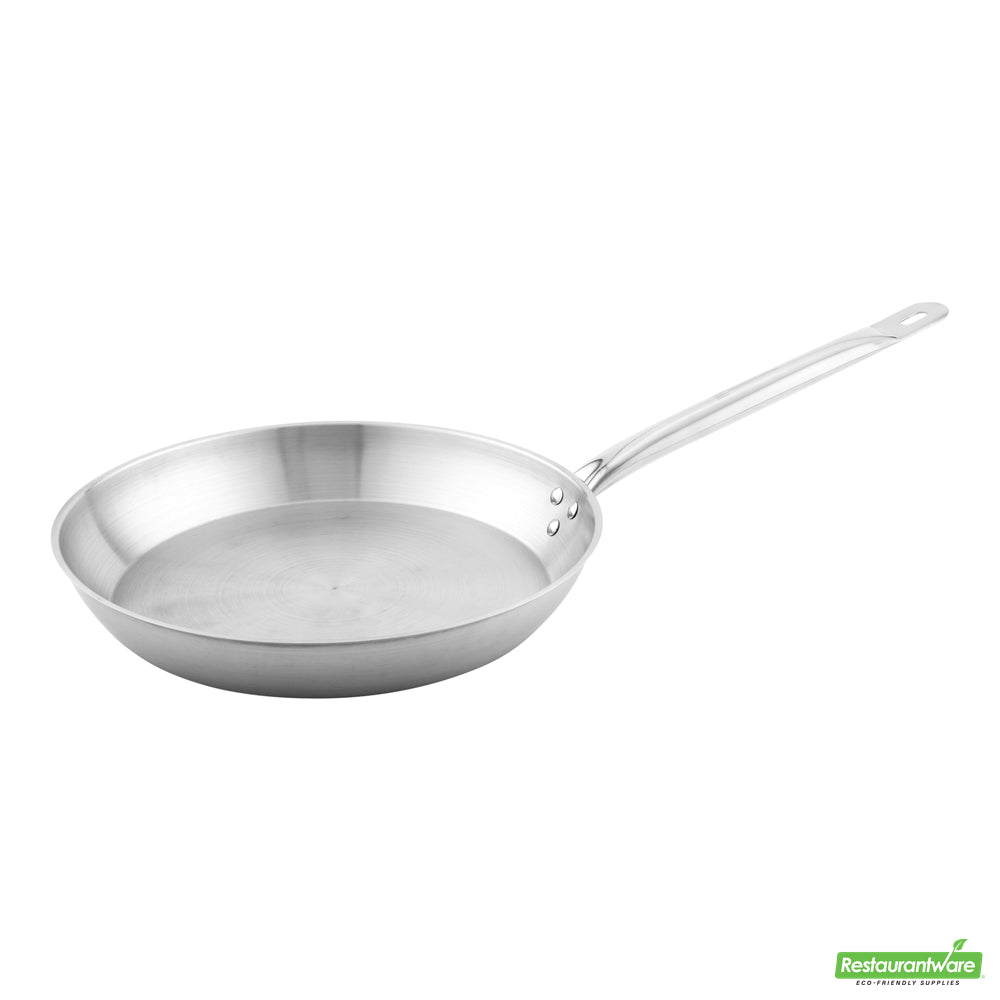 Wholesale Restaurantware Met Lux Round Stainless Steel 12 Fry Pan - Induction Ready- Bulk